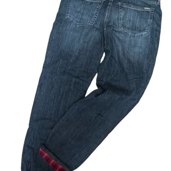 Eddie Bauer women’s size 12 boyfriend fit relaxed leg flannel lined jeans - Picture 4 of 9